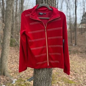 Vintage Red NWT Velour Jacket